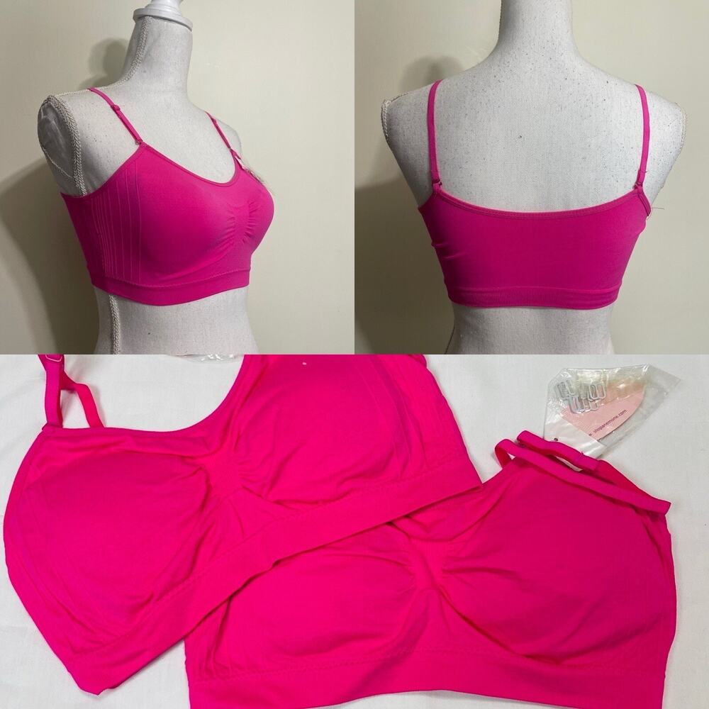 2Pack Anemone Padded Sports Bra Loungewear, One Size Small-Large Removable Strap